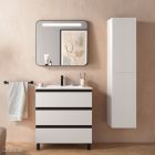Meuble SPIRIT 800 3 tiroirs métalliques BLANC BRILLANT 797 x 768 x 450 mm