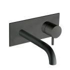 lavabo mural triverde avec plaque bec 22.5 cm black mat ex tv27851