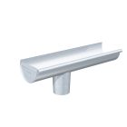 Embout lyonnais gauche 250B18 à talon et naissance Ø80 mm sans pince - zinc - CLASSIC naturel