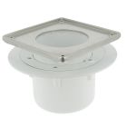 SIPHON POUR CARRELAGE SORTIE VERTICALE CADRE INOX 15X15