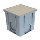 REGARD POUR CHUTE E P  ET COUVERCLE SABLE 25X25    - RPCTCOS