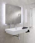 miroir leds 100-70 cm 2 x 5w antibuee miroir grossissant horizontal