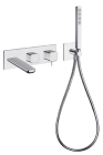 bain douche king encastre mural 3 sorties chrome ex kg110
