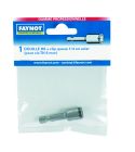 CARTE 1 DOUILLE H8+CLIP QUEUE 1/4 ACIER