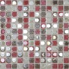 Mosaïque en verre recyclé - AURA CORAL BLEND 25X25MM