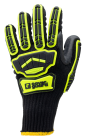 Gants EUROSTRONG VIBE, G7 polyester noir, Latex noir T11