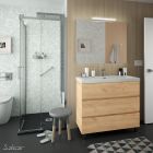 Meuble FUSSION LINE 1000 3 tiroirs CHÊNE AFRICAIN 997 x 768 x 450 mm