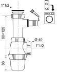SIPHON D'CUISINE REGLABLE EN HAUTEUR AVEC PRISE MACHINE A LAVER