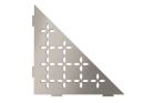 Tablette d'angle Schluter-SHELF-E-S1 FLORAL 210X210mm acier inoxydable brosse