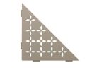 Tablette d'angle Schluter-SHELF-E-S1 FLORAL 210X210mm aluminium finition structuree gris pierre