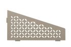 Tablette d'angle Schluter-SHELF-E-S3 FLORAL 154x295mm aluminium finition structuree gris pierre