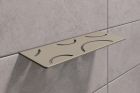 Tablettes rectangulaires pour murs Schluter-SHELF-W-S1 CURVE 300X115mm aluminium finition structuree gris pierre