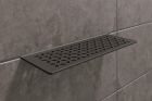 Tablettes rectangulaires pour murs Schluter-SHELF-W-S1 FLORAL 300X115mm aluminium finition structuree gris anthracite