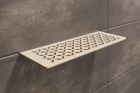 Tablettes rectangulaires pour murs Schluter-SHELF-W-S1 FLORAL 300X115mm aluminium finition structuree ivoire