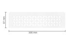 Tablette, design alu finition structuree Schluter-SHELF-N-S1 FLORAL 300X87mm blanc mat - haut. 4mm