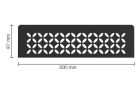 Tablette, design alu finition structuree Schluter-SHELF-N-S1 FLORAL 300X87mm aluminium finition structuree bronze - haut. 4mm