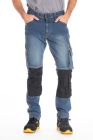 Jeans de travail stretch avec emplacement genouilleres JOBPRO stone brosse T.50
