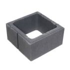 PILIER PIERLISSE 28,5X28,5X20 (64UN)     GRIS ANTHRACITE