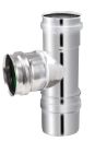TE 90° INOX + TAMPON + JOINT SILICONE APOLLO PELLETS Ø80