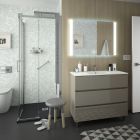 Meuble FUSSION LINE 1000 3 tiroirs  TAUPE BRILLANT 997 x 868 x 450 mm