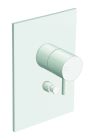 facade laiton mitigeur douche triverde 2 sorties blanc