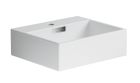 lavabo ceramique quarelo a poser ou mural l.50 x p.42 x h.13 cm blanc