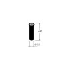 Tuyau complémentaire NOIR hauteur pour tout siphon Ø32 x 400 mm