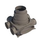 Caisson de distribution compact 6 piquages 6 connexions multidiam vertical