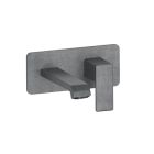 lavabo mural quadri s avec plaque saillie 18 cm metal bross  ex qs266