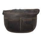 Poche à clous arrondie cuir avec avec ceinture - 2 compartiments