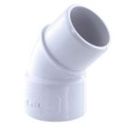 Coude PVC évacuation 45° mâle/femelle Ø40 blanc - COUDE MALE 45° D 40 BLANC 150p