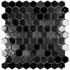 Mosaïque en verre recyclé - 407 LUX ANTRHACITE HEX 35X35MM