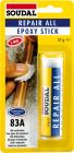 Colle bicomposante - 83A REPAIR ALL EPOXY - stick de 57g