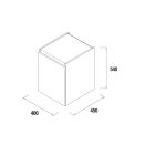 COQUETTES SPIRIT 400 réversible 1 porte  TAUPE BRILLANT 400 x 540 x 450 mm