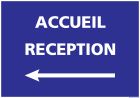 SIGNALETIQUE ADHESIF + PVC 1.5 MM PANNEAU ACCUEIL FLECHE GAUCHE 210 X 300MM