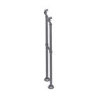 2 colonnettes sur pied 900 mm f1/2' - m3/4' metal brosse