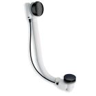vidage baignoire automatique 57 cm nf  long life+ siphon chromé noir