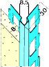 Cornière métal déployé sans jonc avec repère d'enduit (8mm)  Cornière platrière acier galvanisé Z 143 Métal Longueur 2,25m