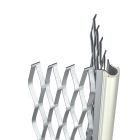 PROFIL ANGLE EXTÉRIEUR EN ACIER DÉPLOYÉ ENDUIT DE 12 À 19MM AVEC JONC TON PIERRE LONGUEUR 2250 mm