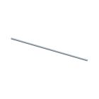 Lisse Acier Ø 30mm x 1.70m pour potelets à clavette avec pince