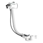 VIDAGE REMPLISSAGE BAIGNOIRE PAR TROP PLEIN  LAITON  58 CM BLANC MAT