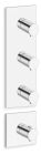 facade externe triverde  3 sorties pour mecanisme pd70300 chrome
