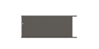 Portail coulissant en aluminium gris taupe RAL 2900 FS - EVANS - larg. STD 3,50 m - haut. 1,55m