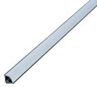Profilé arrêt adhésif PVC argent 15x15/2,6M