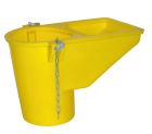 ENTONNOIR GOULOTTE A GRAVATS JAUNE AV/MOUSQUETONS