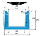Caniveau feuillure béton - FB - long. 2,25m x larg. 340mm x haut. 300mm - classe C250 maxi