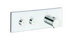 facade thermo up horizontale thermostatique 2 sorties chrome triverde