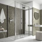 Paroi de douche - CLEAR façade 2P et 2F Paillettes Transparentes 1801 - 2000 x haut. 195