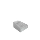 Bordure ilot I2 trapeze courbe béton gris CE 6.0 - long. 13/26cm x larg. 25cm, haut. 18/11cm