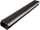 Caniveau Park profondeur 0 grille polyamide - long. 1m x larg. 100mm - classe B125